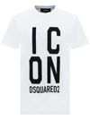 Dsquared2 Dsq2 Icon Logo Cool Fit Ss Tshirt Wht In 100