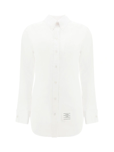 Thom Browne Cotton 4-bar Stripe Shirt In White