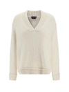 Tom Ford V-neckline Sweater Women In Chalk