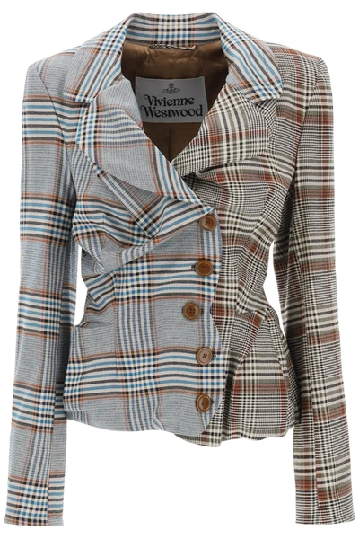 Vivienne Westwood Drunken Tailored Jacket In Multicolor