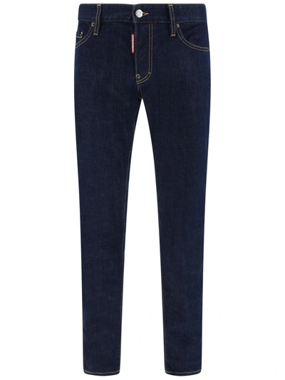 Dsquared2 Jeans Slim In Cotton In Blue