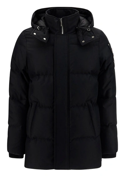 Moose Knuckles Cloud 3q Hooded Jacket In Black