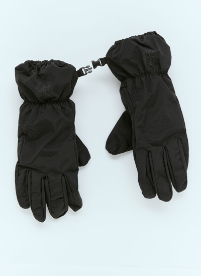 Stone Island Nylon Metal Gloves In Black