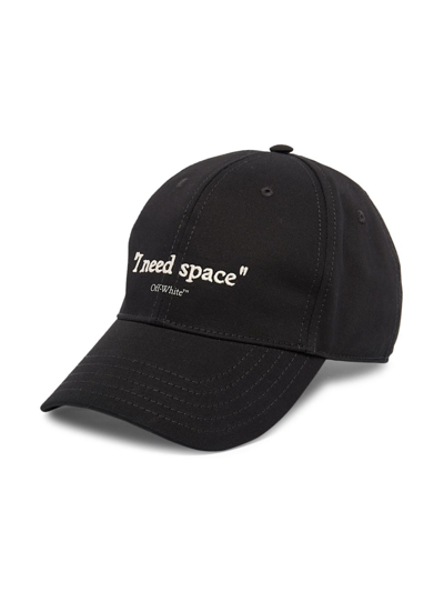 Off-white Men's Give Me Space Drill Baseball Cap In Black Ivory