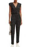 SCOTCH & SODA IKAT PRINT BELTED JUMPSUIT