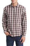 Billy Reid Tuscumbia Shadow Plaid Regular Fit Cotton Button-up Shirt In Natural/ Brown Multi