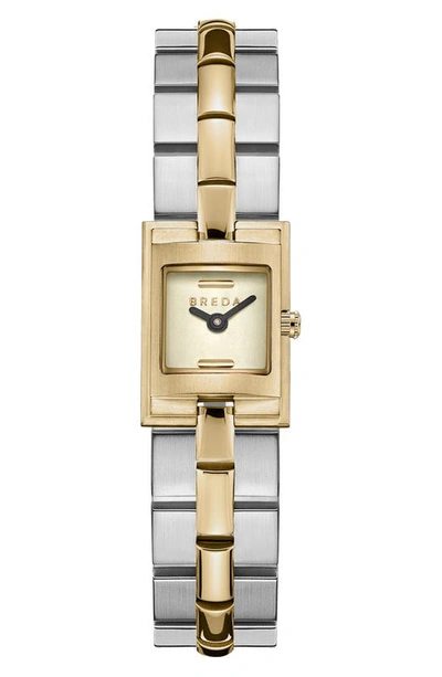 Breda Relic Square Bracelet Watch, 16mm In Silver/two-tone