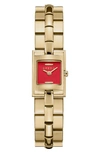 Breda Relic Metal Bracelet Quartz Analog Watch In Red, Women's At Urban Outfitters In Red Multi