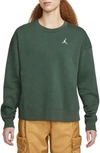 Jordan Women's  Brooklyn Fleece Crewneck Sweatshirt In Green