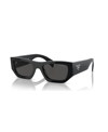Prada Rectangular Unisex Sunglasses, Pr A01s In Black