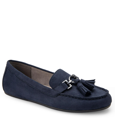 Aerosoles Women's Deanna Driving Style Loafers In Navy Faux Suede