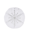 LEVTEX O CHRISTMAS TREE SNOWFLAKE DECORATIVE PILLOW, 16" ROUND