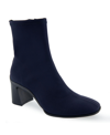 Aerosoles Corinda Midcalf Mid Heel Boots In Navy Stretch