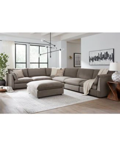 Macy's Marsten Fabric Sectional Collection Created For Macys In Pearl