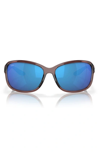 Costa Del Mar Seadrift 60mm Polarized Square Sunglasses In Blue