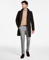 Shop Calvin Klein Men's Mayden Slim-fit Wool Blend Overcoat In Dark Olive