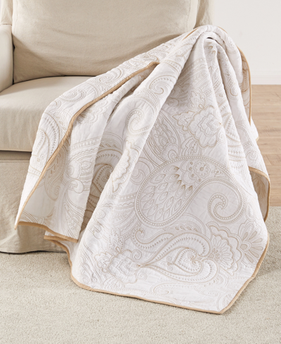 Levtex Perla Reversible Quilted Throw, 50" X 60" In White