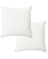 Levtex Home Washed Linen 2-pack Decorative Pillow Covers, 20" X 20" In Cream
