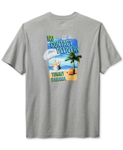 Tommy Bahama Men's No Contact Delivery Graphic Pocket T-shirt In Grey Heather