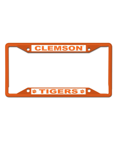 Wincraft Clemson Tigers Chrome Color License Plate Frame In Orange