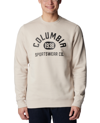 Columbia Men's Gem Logo Trek Crew Sweatshirt In Colm Grey Hthr