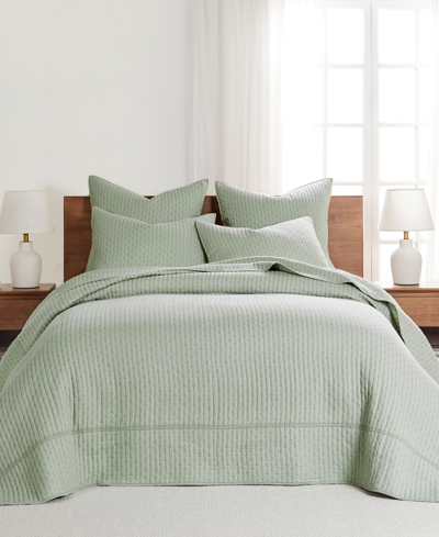 Levtex Cross Stitch Stitching 3-pc. Bedspread Set, Full In Desert Sage