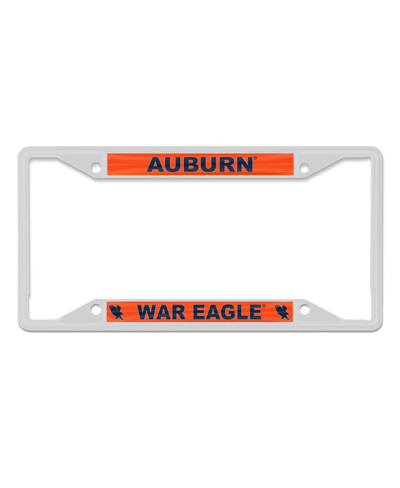 Wincraft Auburn Tigers Chrome Colored License Plate Frame In White