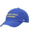 47 Brand Men's ' Royal Golden State Warriors Clean Up Wordmark Adjustable Hat In Royal