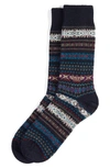 Barbour Boyd Lambswool Blend Socks In Navy Mix