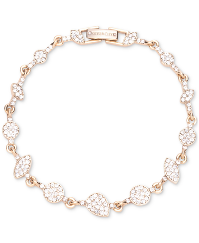 Givenchy Crystal Cluster Link Bracelet In Gold