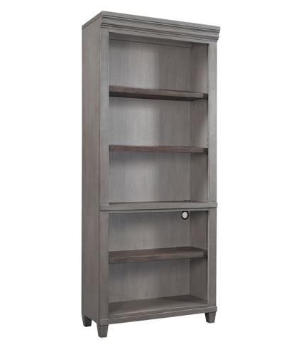 Macy's Dawnwood Open Bookcase In Aged Slate
