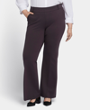 Nydj Plus Size Pull On Flare Leg Trouser Pants In Cordovan
