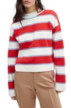 Mango Wide Stripe Sweater In Red