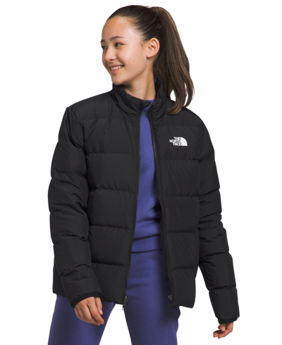 The North Face Kids' Big Girls Reversible North Down Jacket In Tnf Black