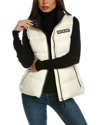 Mackage Chaya Lustrous Light Down Funnel Vest In Cream - Atterley In White
