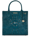 Brahmin Caroline Melbourne Embossed Leather Satchel In Juniper Melbourne