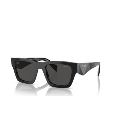 Prada Symbole Square Men's Sunglasses, Pr A06s In Black