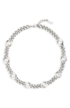 Givenchy G-link Chain Necklace In Silvery
