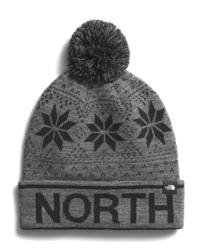 The North Face Boys And Girls Ski Tuke Hat In Tnf Medium Grey Heather