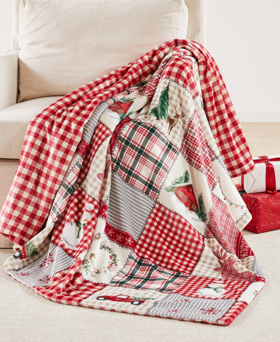 Levtex Home For Christmas Reversible Oversized Throw, 68" X 68" In Red