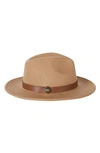 Kurt Geiger London Felted Wool Fedora In Brown