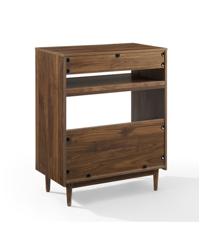 Crosley Furniture Liam 28" Medium-density Fiberboard (mdf) Record Player Stand In Walnut