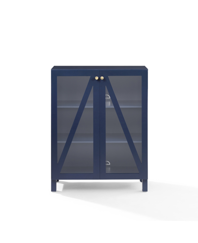 Crosley Furniture Cassai 30" Medium-density Fiberboard (mdf) Stackable Kitchen Storage Pantry In Navy