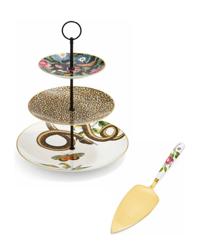 Spode Creatures Of Curiosity Cake Serving Set, 2 Piece In Assorted