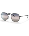 Ray Ban Unisex Sunglasses, Rb3565 Jack In Black,pink Gradient Blue