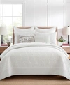 Levtex Home O Christmas Tree Stitching Quilt Sets In White