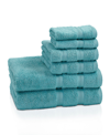 Superior Smart Dry Zero Twist 6pc Absorbent Towel Set In Turquoise