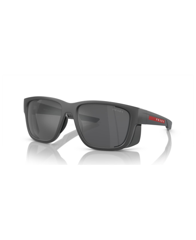 Prada Men's Sunglasses, Mirror Ps 07ws In Gray Rubber