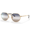 Ray Ban Unisex Sunglasses, Rb3565 Jack In Arista,clear Gradient Blue