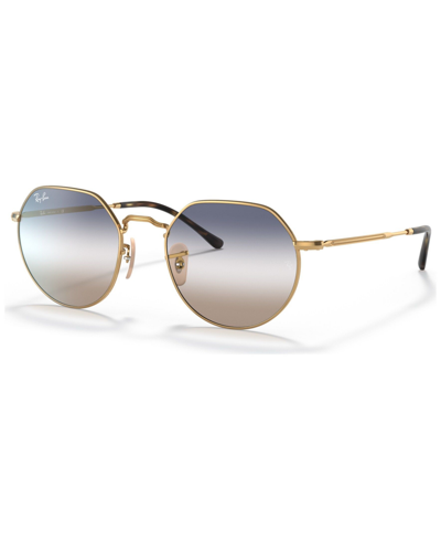 Ray Ban Unisex Sunglasses, Rb3565 Jack In Arista,clear Gradient Blue